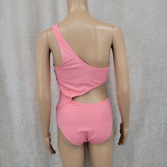 Solid & Striped The Claudia One Shoulder One Piece Swimsuit Flamingo Size M - Picture 7 of 15